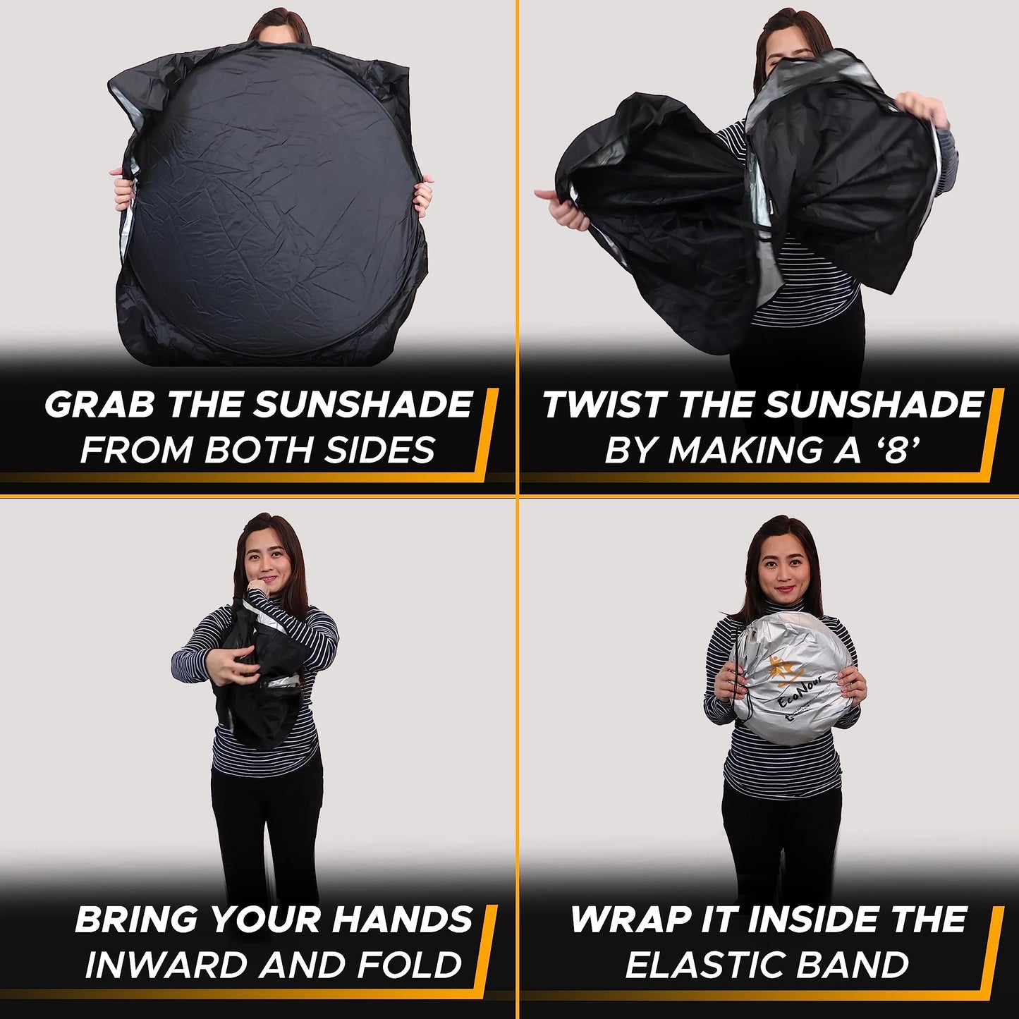 Semi-Truck Windshield Sun Shade (2 Ring) | EcoNour UV Protection