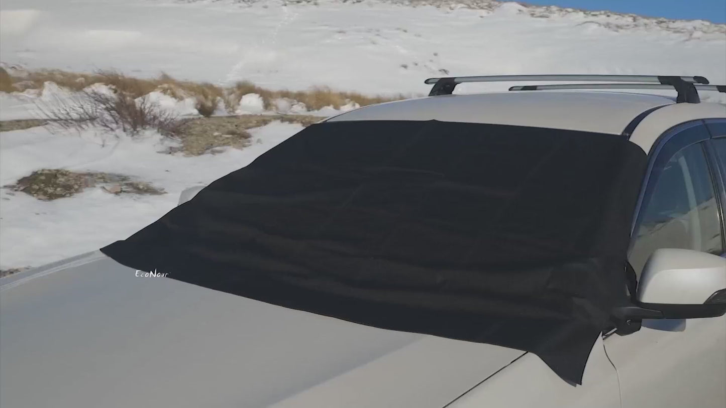 Windshield Snow Cover XL 74"x43" | EcoNour 600D Waterproof
