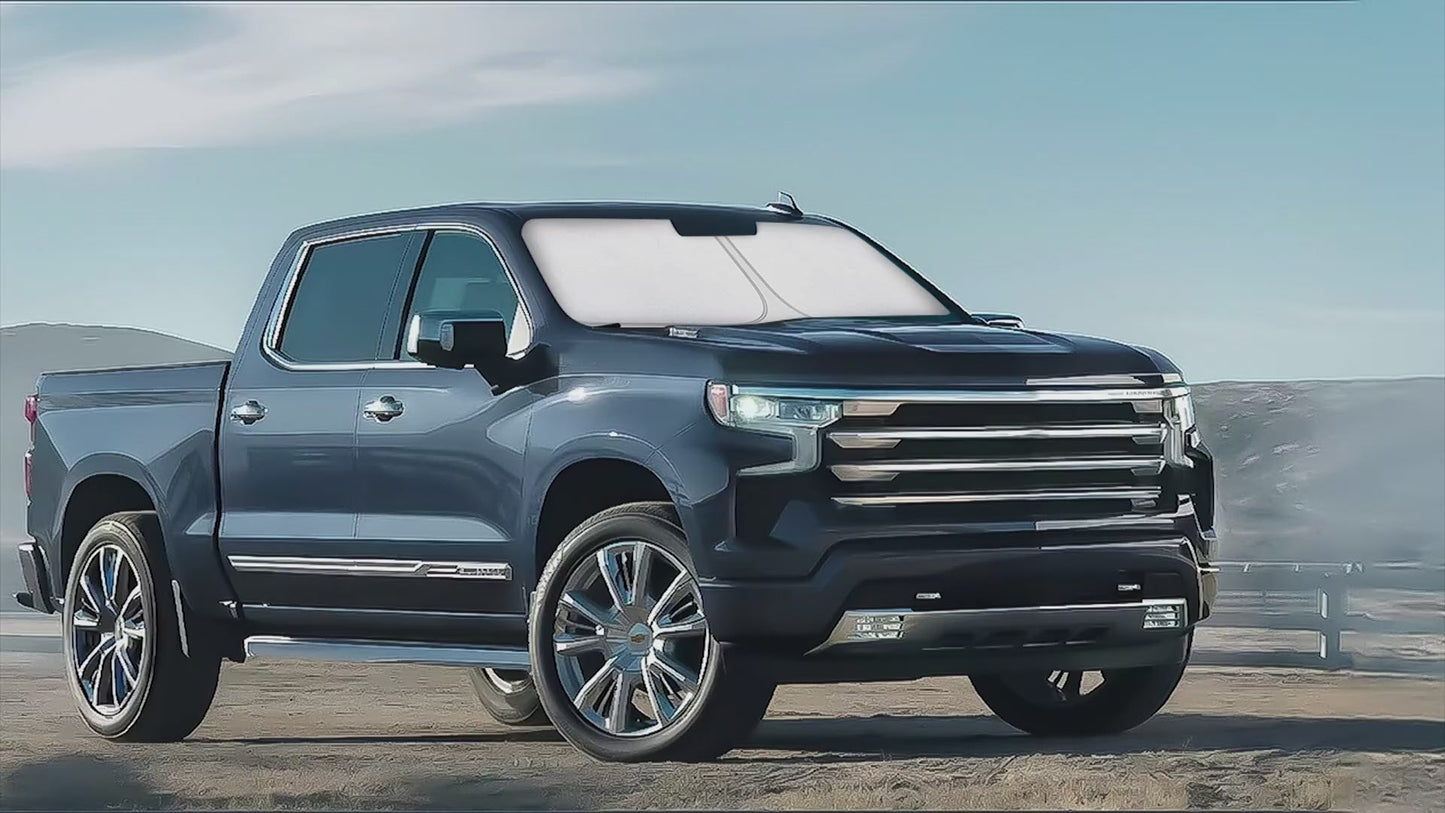 Chevrolet Silverado Windshield Sunshade 2019–2025 | EcoNour 240T Visor