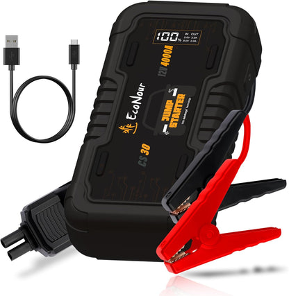 4000A Car Jump Starter | 25000mAh Power Bank 12V | EcoNour