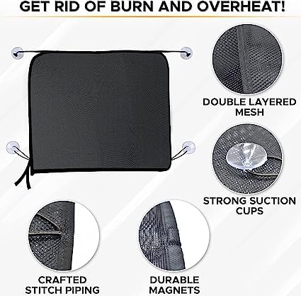 Magnetic Car Sun Shade for Baby (2 Pack) | EcoNour Side Window Shades