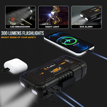 4000A Car Jump Starter | 25000mAh Power Bank 12V | EcoNour
