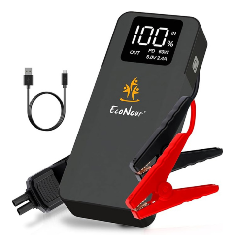 6000A Car Battery Jump Starter | EcoNour 12V Battery Booster 40000mAh