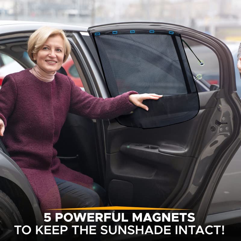 Magnetic Car Sun Shade for Baby (2 Pack) | EcoNour Side Window Shades