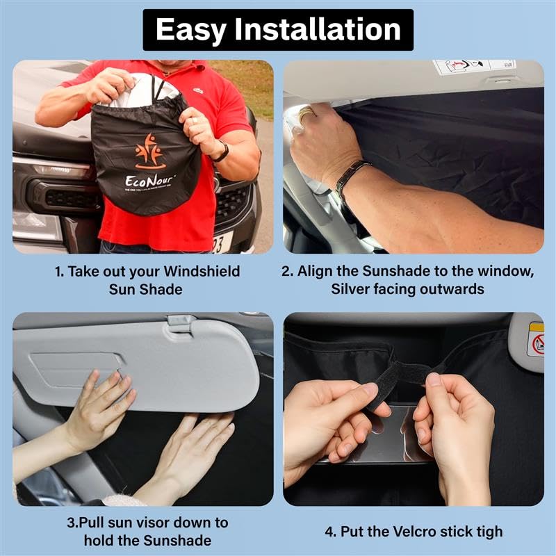 Ford Escape Windshield Sunshade (2020–2025) | EcoNour Foldable Visor