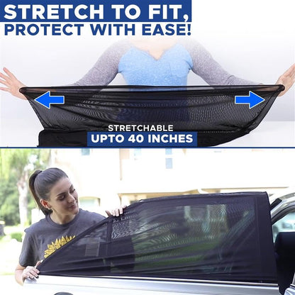 Car Side Window Sun Shade XL (40"x24") | EcoNour Window Screen 2-Pack