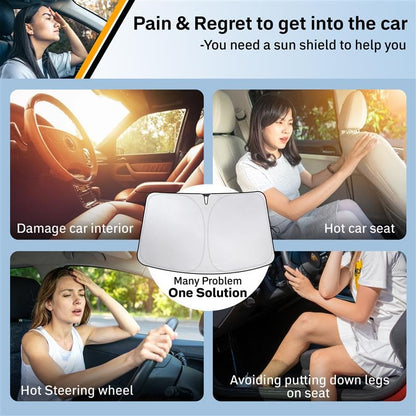 Car Windshield Sunshade for Compact Sedans (2022–2025) | EcoNour Sun Visor