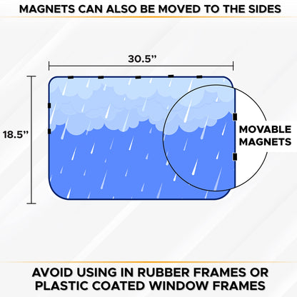Magnetic Side Window Sunshade 2 Pack (30.5" x 18.5") Kids | EcoNour