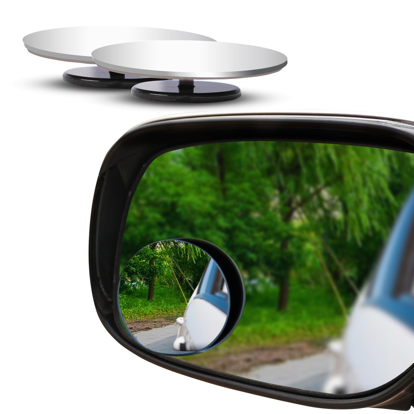 Blind Spot Mirror for Car (2 Pack) 2" Round HD | EcoNour 3X View