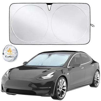Tesla Windshield Sun Shade for Model 3/Y | EcoNour Foldable Sunshade