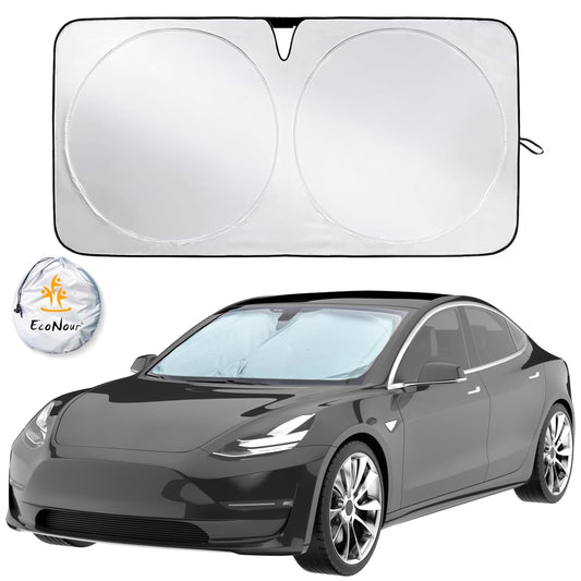 Tesla Windshield Sun Shade for Model 3/Y | EcoNour Foldable Sunshade