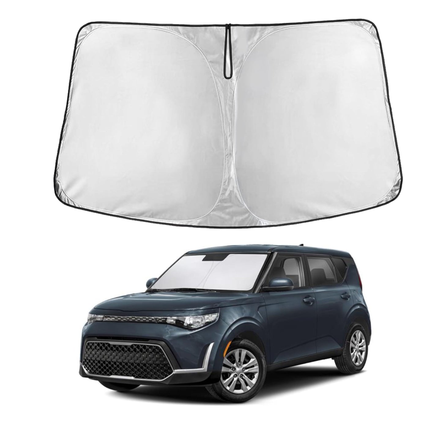 Kia Soul Windshield Sunshade (2020–2025) | EcoNour 240T Foldable Visor