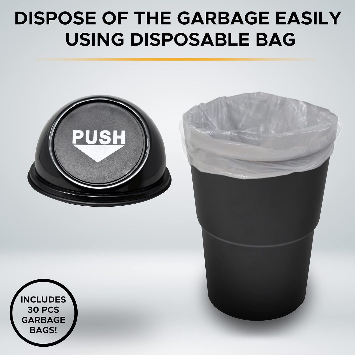Car Trash Can Leakproof | EcoNour Portable Mini Garbage Bin