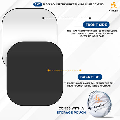 Jeep Windshield Sunshade 2-Piece (X-Small,18"x26") | EcoNour Sunshade