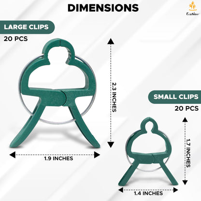 Plant Support Clips – 40 Pcs Garden Clips | EcoNour Plant Support