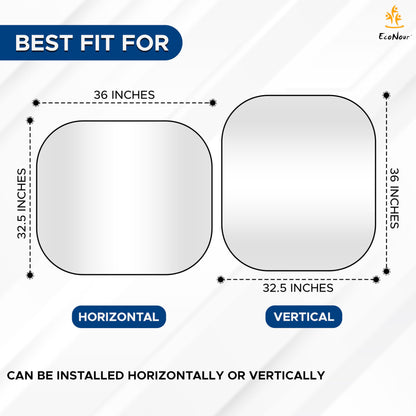 Truck Sun Shade for Windshield 2-Piece Large (32.5"x36") | EcoNour