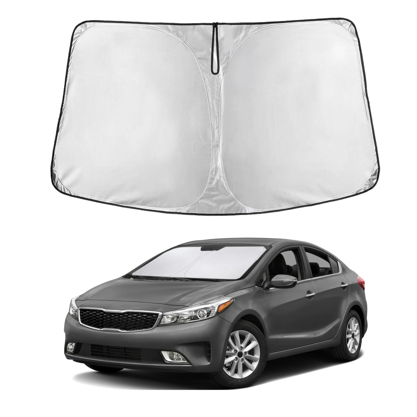 Kia Forte Windshield Sunshade (2019–2025) | EcoNour Foldable UV Block