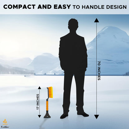 Snow Brush & Ice Scraper 17" for Car Windshield | EcoNour Snow Brush