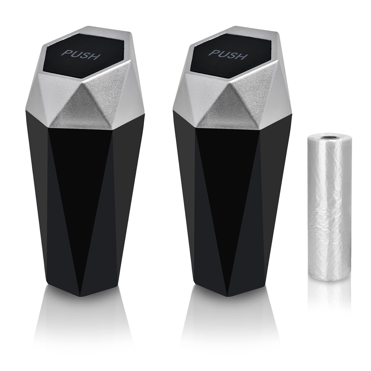 Mini Trash Can (2 Pack) Leakproof | EcoNour Small Car Trash Bin