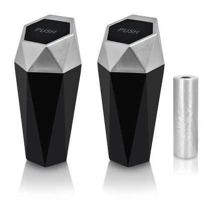 Mini Trash Can (2 Pack) Leakproof | EcoNour Small Car Trash Bin
