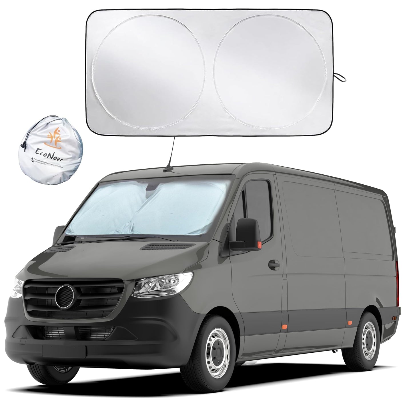 Foldable Sunshade for Car Windshield (75"x37") XXXX-Large | EcoNour