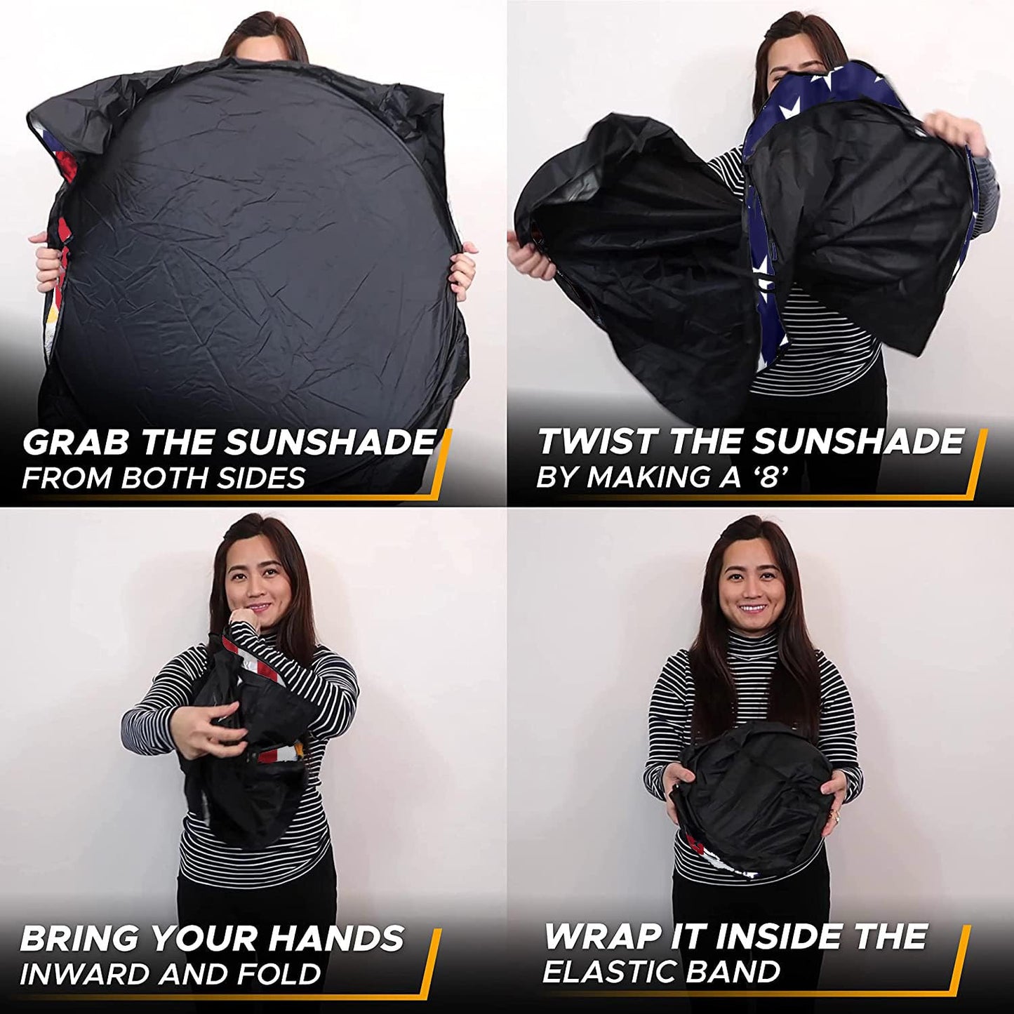 Patriotic Windshield Sun Shade 64"x32" | EcoNour Sun Visor