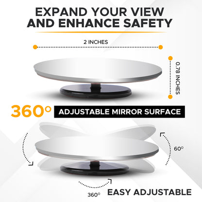 Blind Spot Mirror for Car (2 Pack) 2" Round HD | EcoNour 3X View