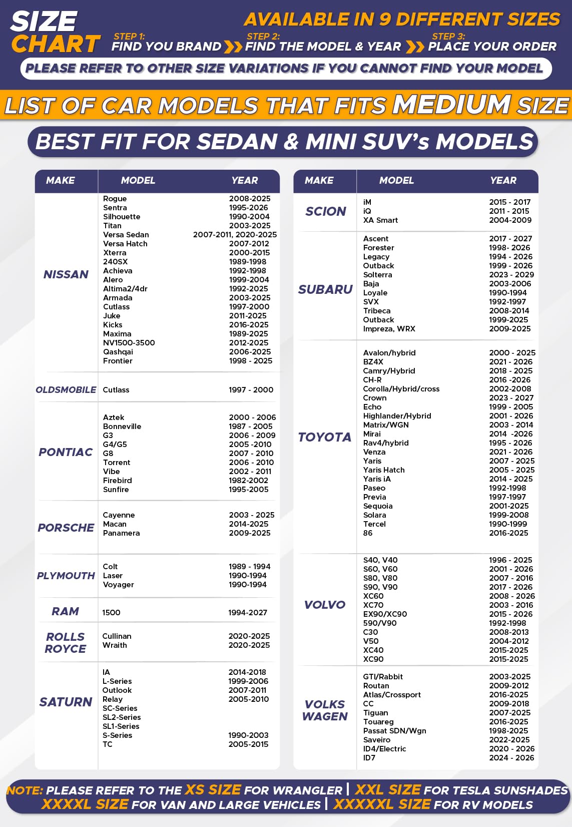 Car Windshield Sun Shade with Mirror Cut (64"x32") Medium | EcoNour