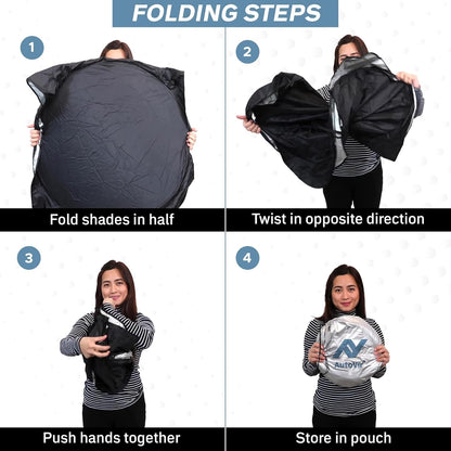 Foldable Windshield Sun Shade for Car Medium (64" x 32") | EcoNour