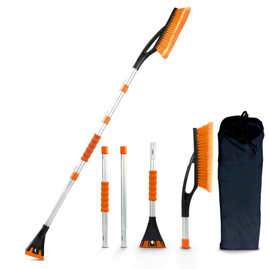 Detachable Snow Brush with Ice Scraper 57" (4-in-1 Design) | EcoNour