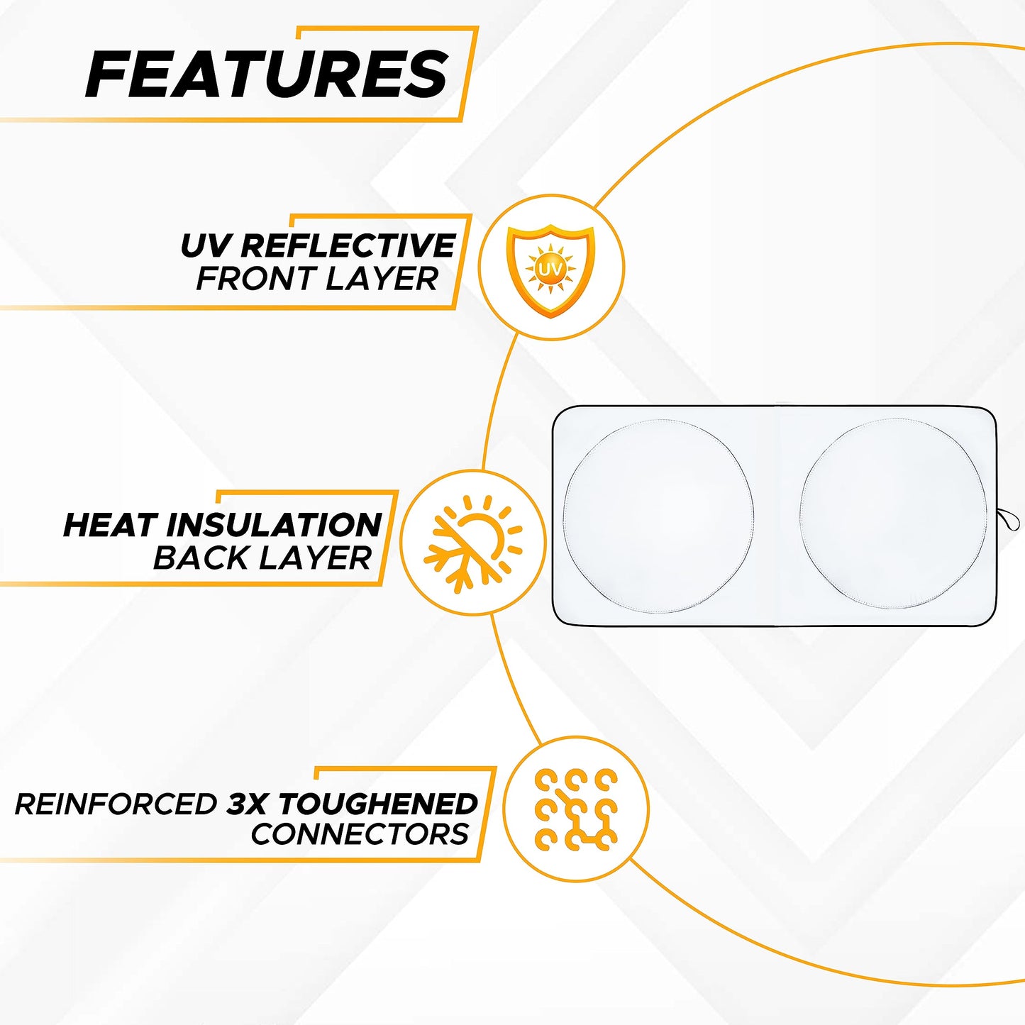 Semi-Truck Windshield Sun Shade (2 Ring) | EcoNour UV Protection
