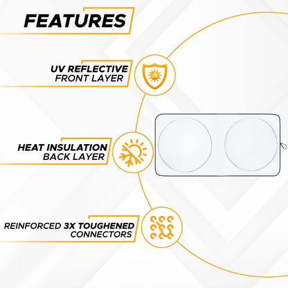 Semi-Truck Windshield Sun Shade (2 Ring) | EcoNour UV Protection