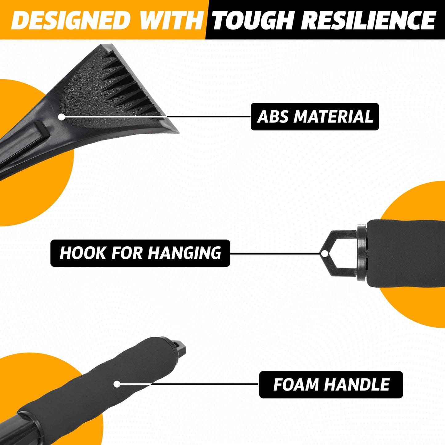 Windshield Ice Scraper 2-Pack | EcoNour Snow & Ice Removal