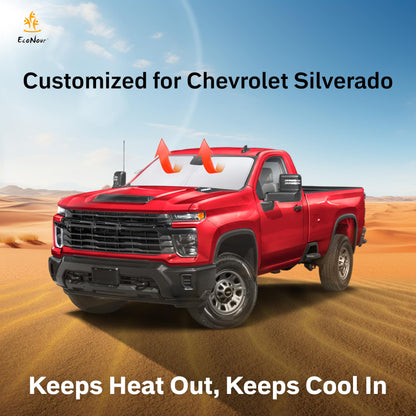 Chevrolet Silverado Windshield Sunshade 2019–2025 | EcoNour 240T Visor