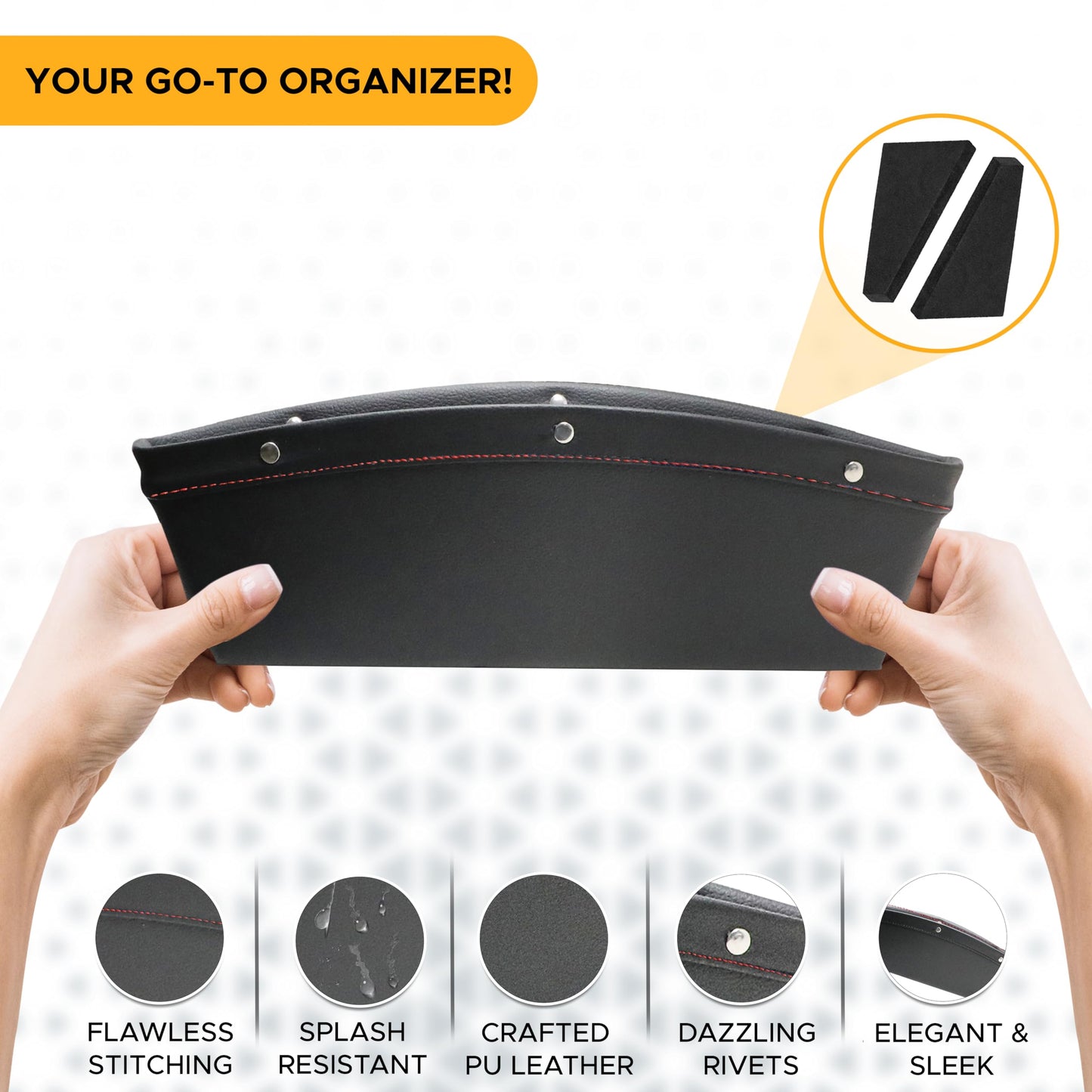 Car Seat Gap Organizer 2-in-1 | EcoNour Front Car Seat Storage