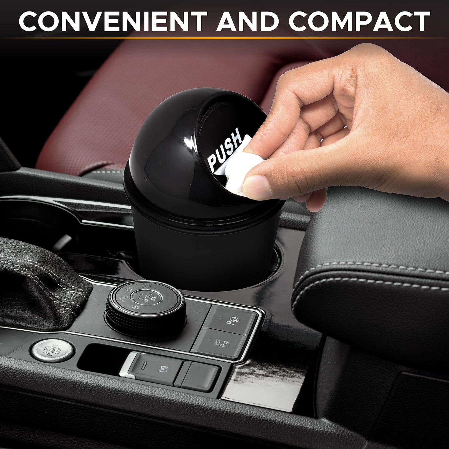 Car Trash Can Leakproof | EcoNour Portable Mini Garbage Bin