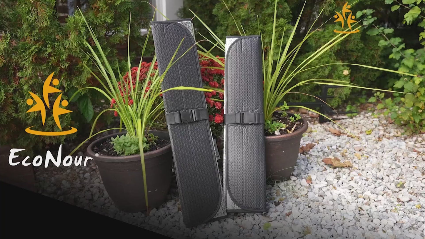 Accordion Car Windshield Sun Shade (58"x28") | EcoNour UV Blocker