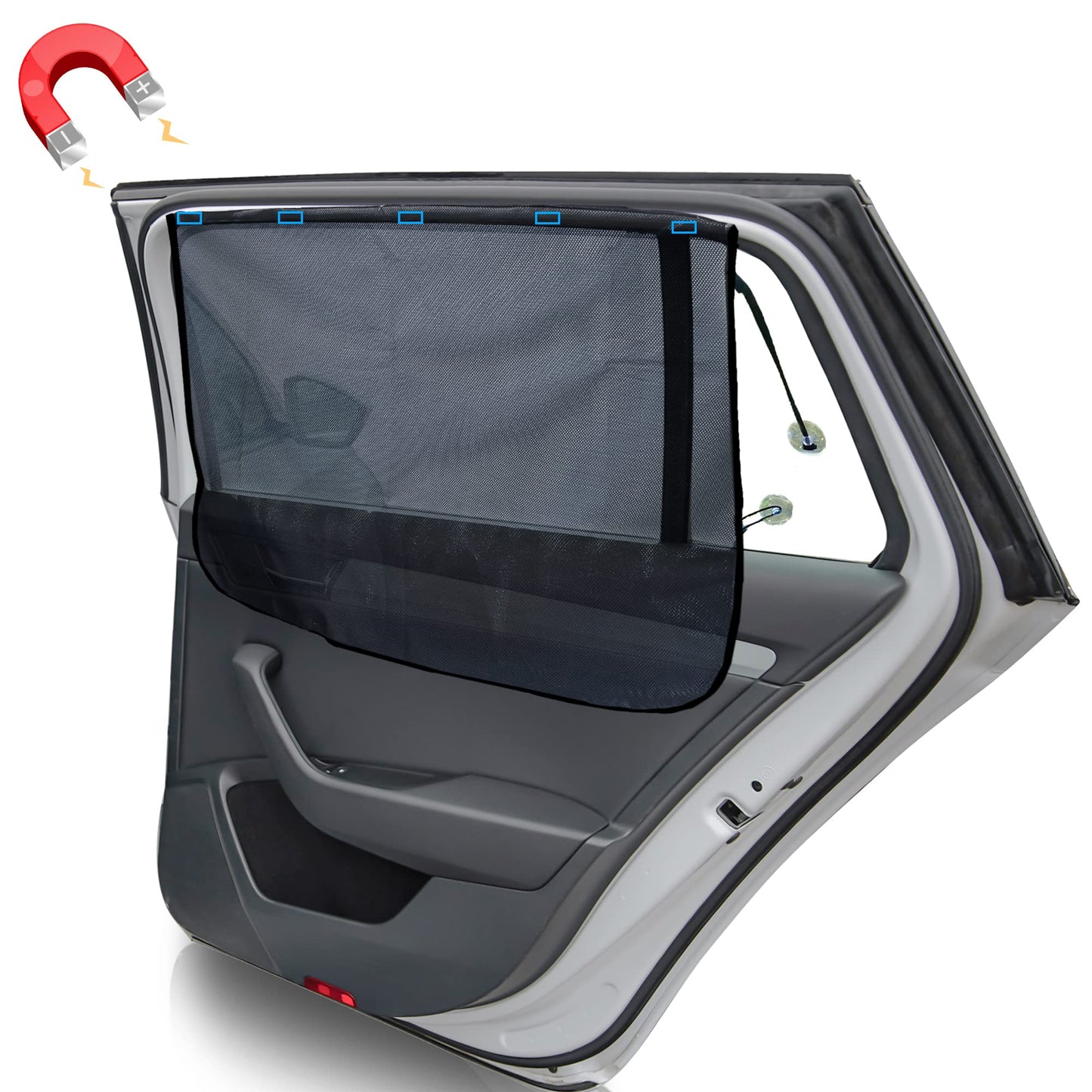 Magnetic Car Side Window Sun Shade (26"x19")  1 Pack | EcoNour