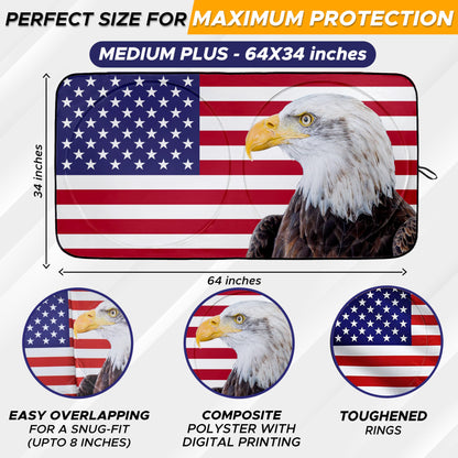 American Flag Windshield Sun Shade (64"x34") | EcoNour