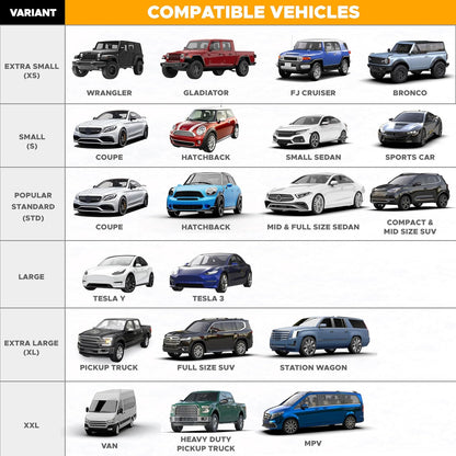 Windshield Snow Cover XL 74"x43" | EcoNour 600D Waterproof