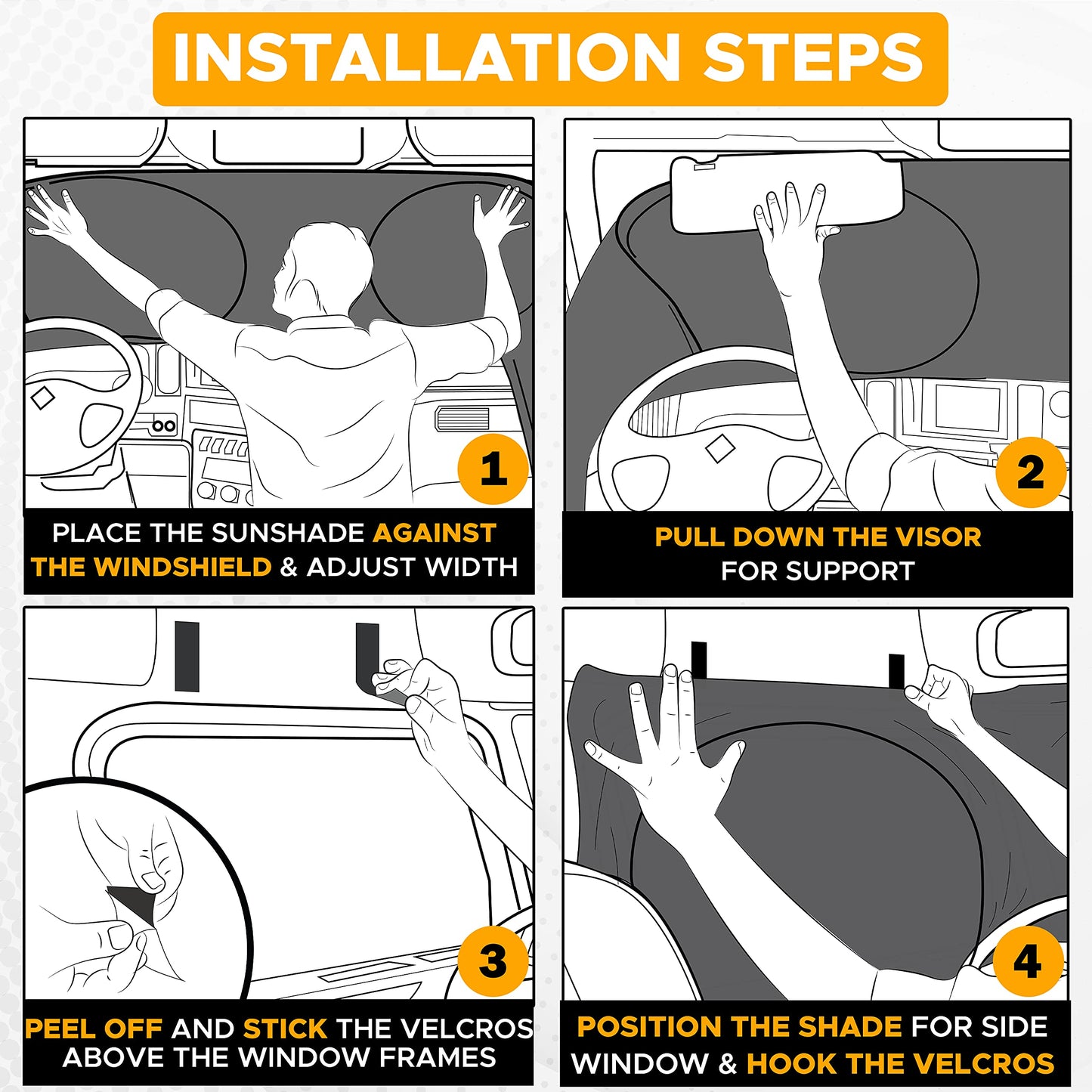 Semi Truck Sunshade – UV Protective for Windshield & Sides | EcoNour