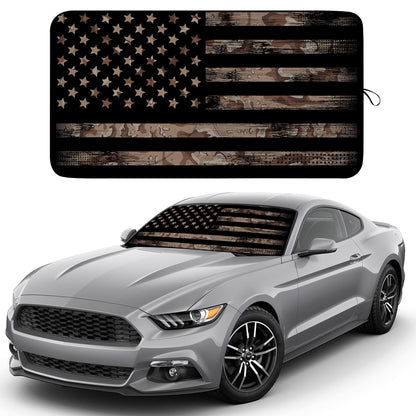 Camouflage American Flag Windshield Sun Shade (64"x33") | EcoNour