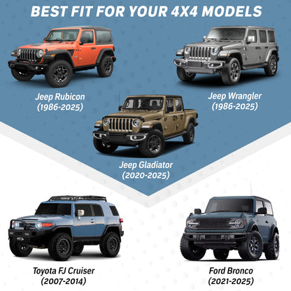 Jeep Windshield Sunshade X-Small (60"x21") | EcoNour UV Protection