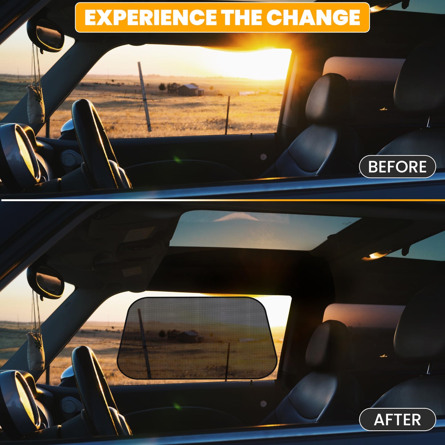 Car Side Window Shades for Baby (4 Pack) XL (26"x16") | EcoNour