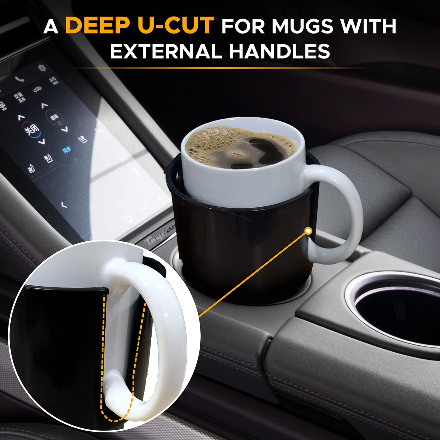 Car Cup Holder Expander | EcoNour Detachable Large Cup Extender