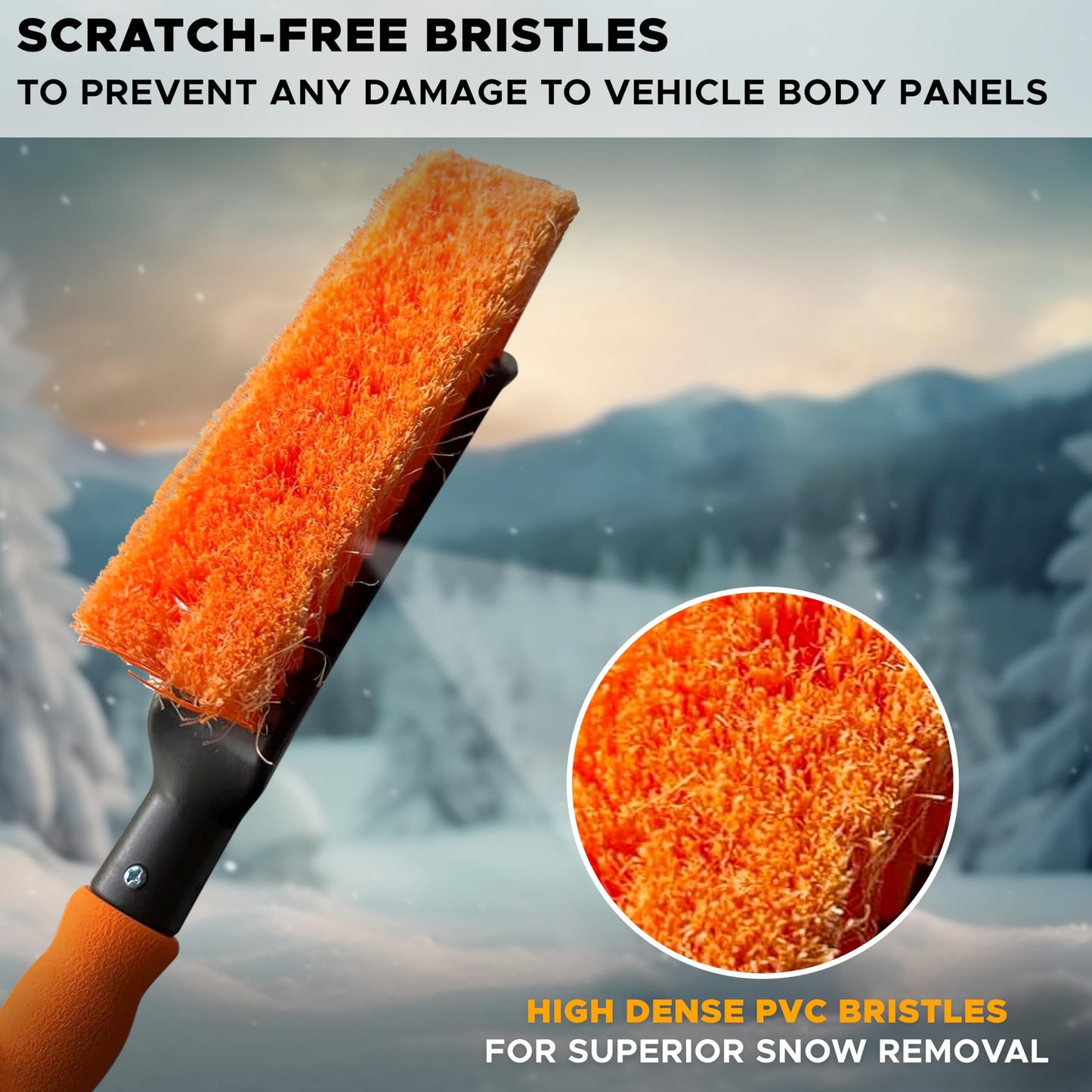 Snow Brush & Ice Scraper 17" for Car Windshield | EcoNour Snow Brush