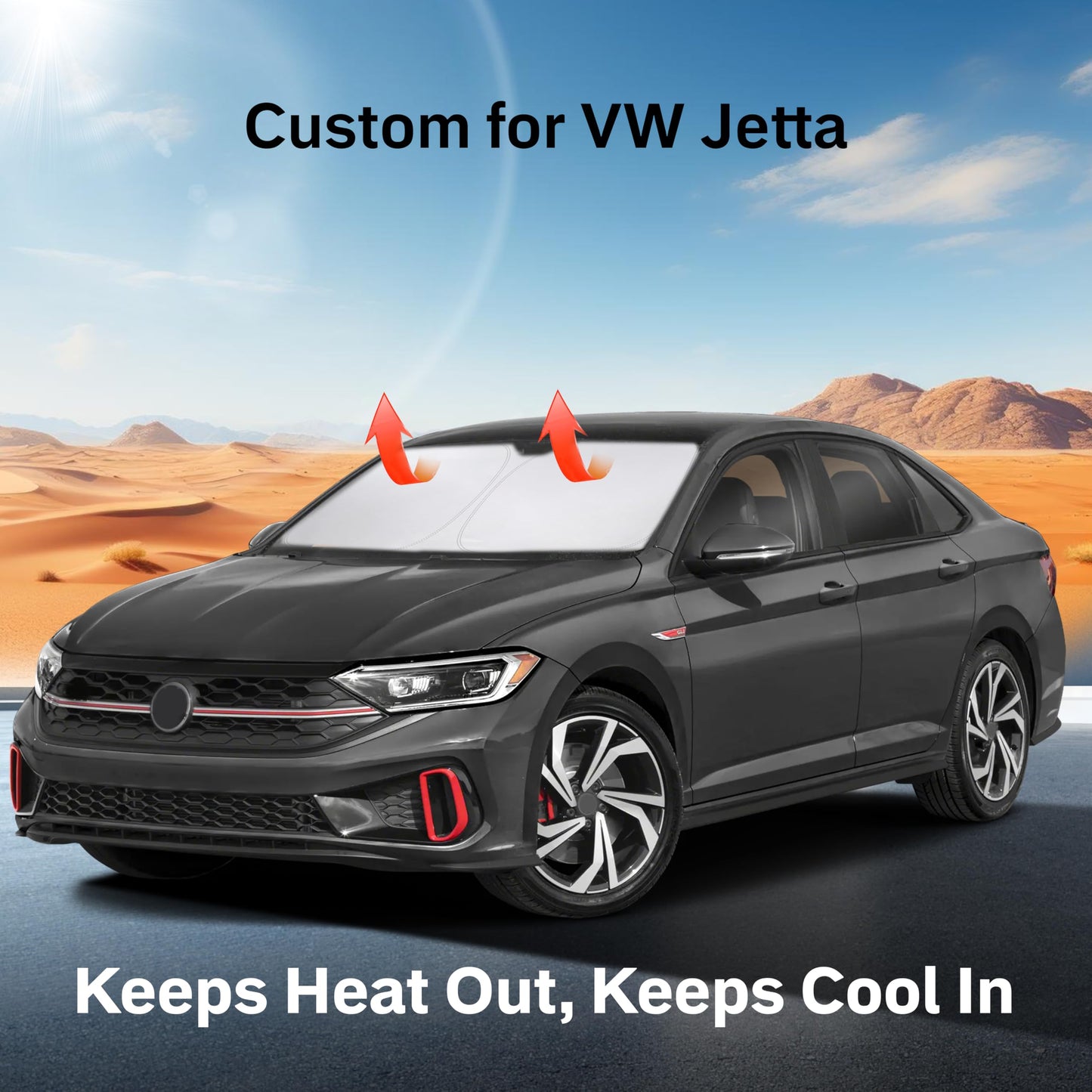 Volkswagen Jetta Windshield Sunshade (2019–2025) | EcoNour 240T Visor