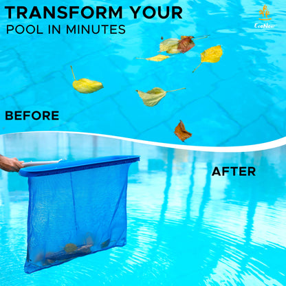 Pool Skimmer Net with Deep Rake & Fine Mesh Frame | EcoNour Pool Nets