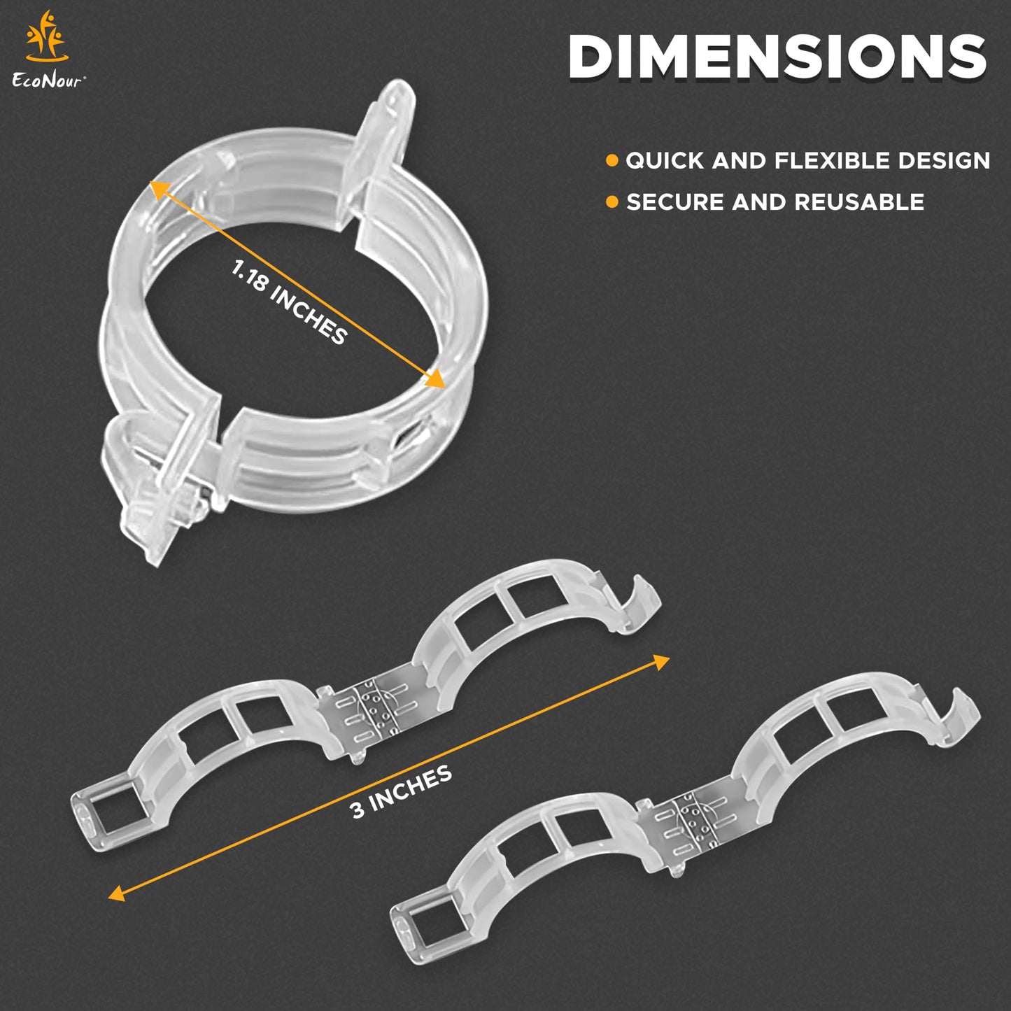 Plant Support Clips – 300 Pcs for Garden | EcoNour Tomato Clips