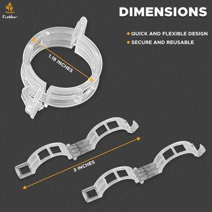 Plant Support Clips – 300 Pcs for Garden | EcoNour Tomato Clips